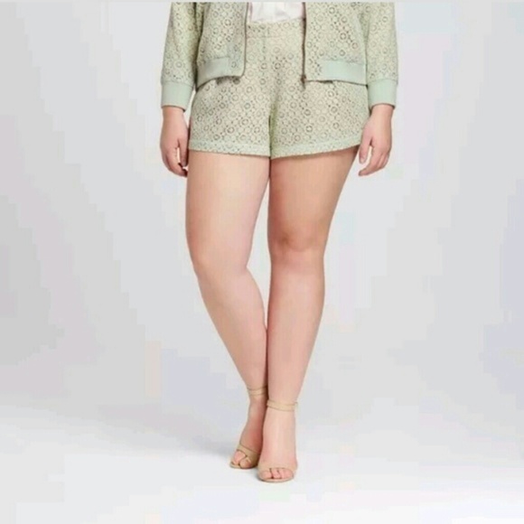 Victoria Beckham for Target Pants - Victoria Beckham for Target Lace Mint Shorts
